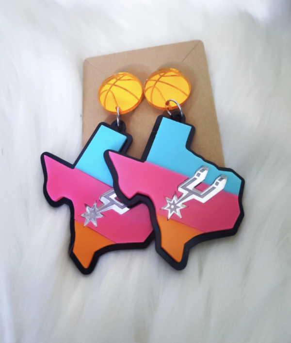SA SPURS TX Earrings
